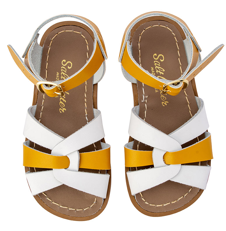 Saltwater Sandals Original Mash-Up - Mustard/White
