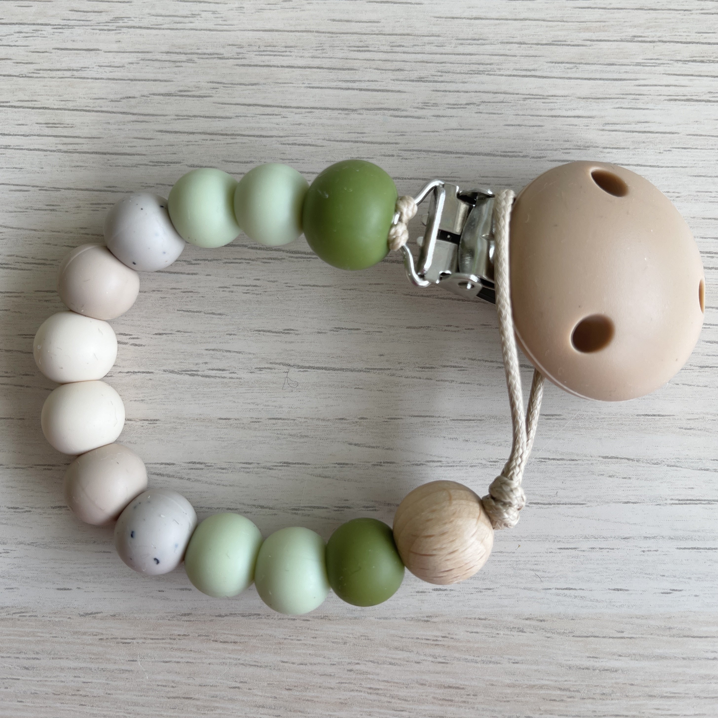 Zuri Pacifier Clip - Forest