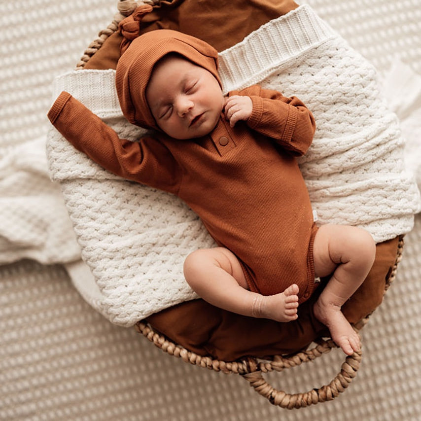 Snuggle Hunny Kids Long Sleeve Bodysuit - Biscuit