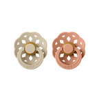 Boheme Pacifier 2 Pack - Vanilla/Peach