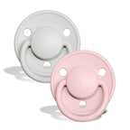 De Lux Silicone Pacifier 2 Pack - Haze/Blossom