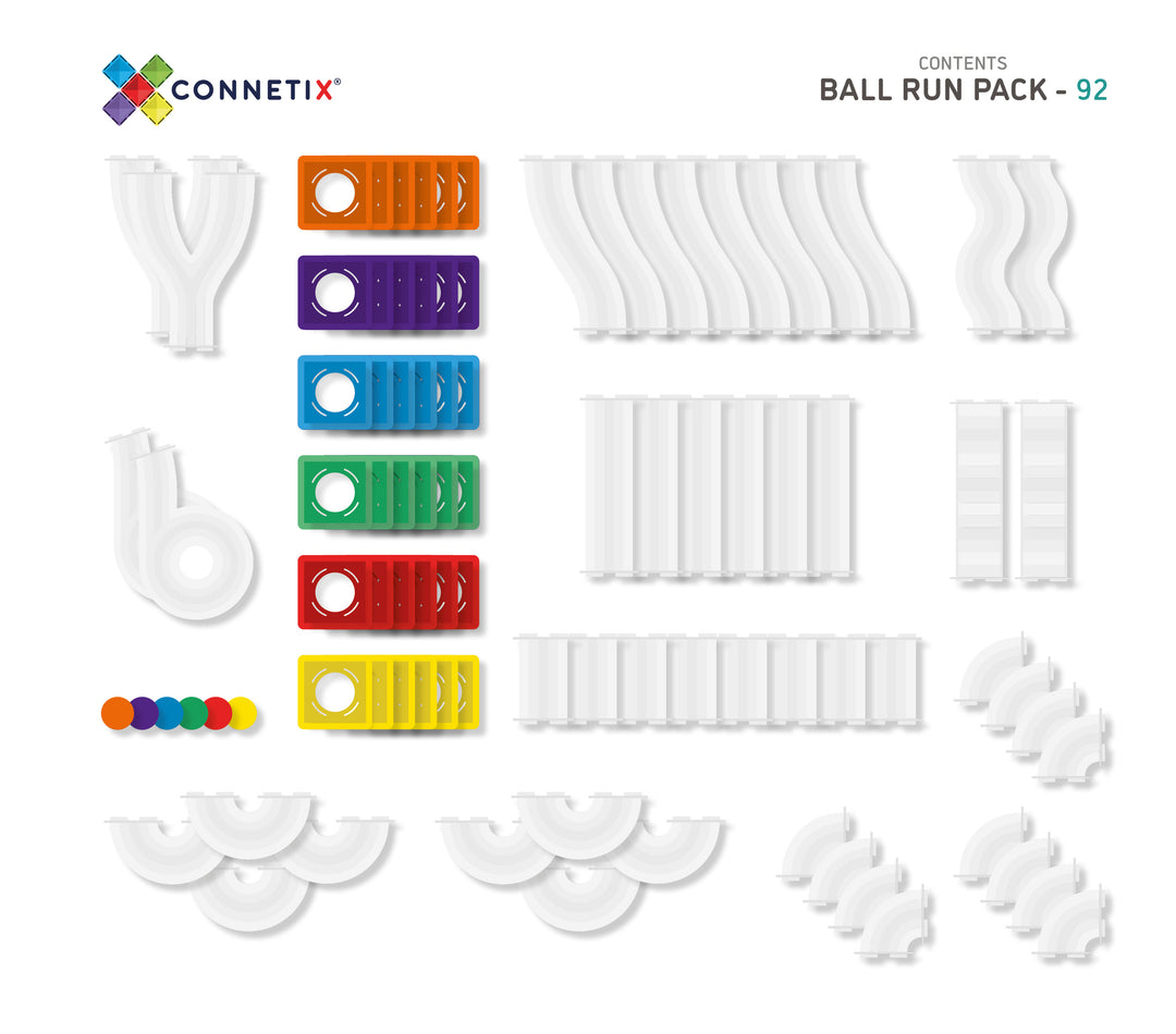 Connetix Tiles - 92 Piece Ball Run