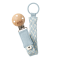 Pacifier Clip - Baby Blue/Ivory