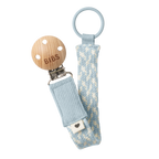 Pacifier Clip - Baby Blue/Ivory