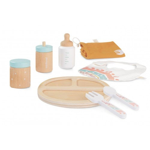 Miniland Doll Wooden Feeding Set