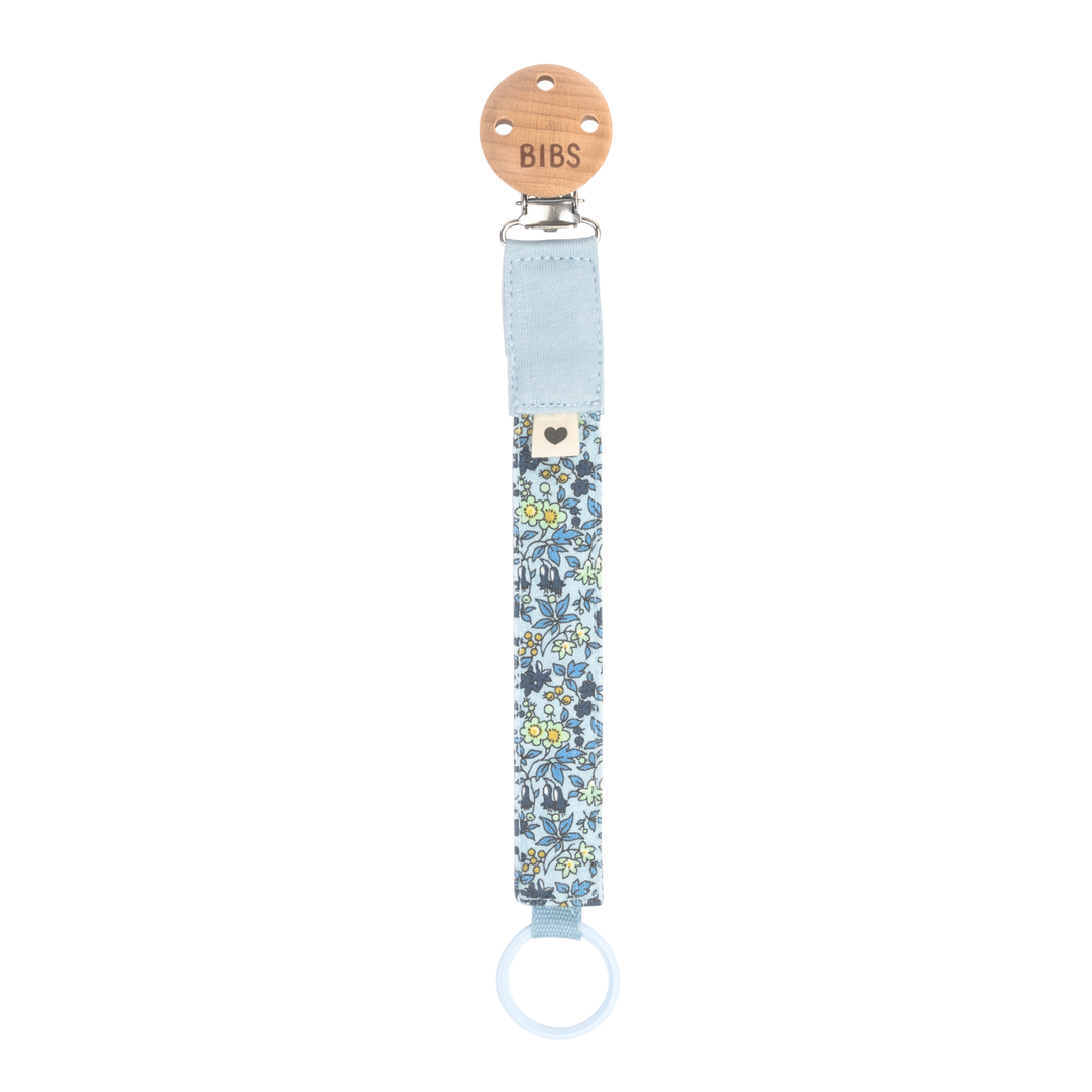 BIBS x Liberty Pacifier Clip - Chamomile Lawn/Baby Blue