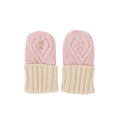 Acorn Cable Knit Mittens - Pink