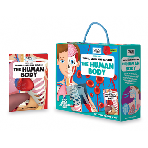 Travel Learn and Explore - Human Body 205 Piece Puzzle & Book
