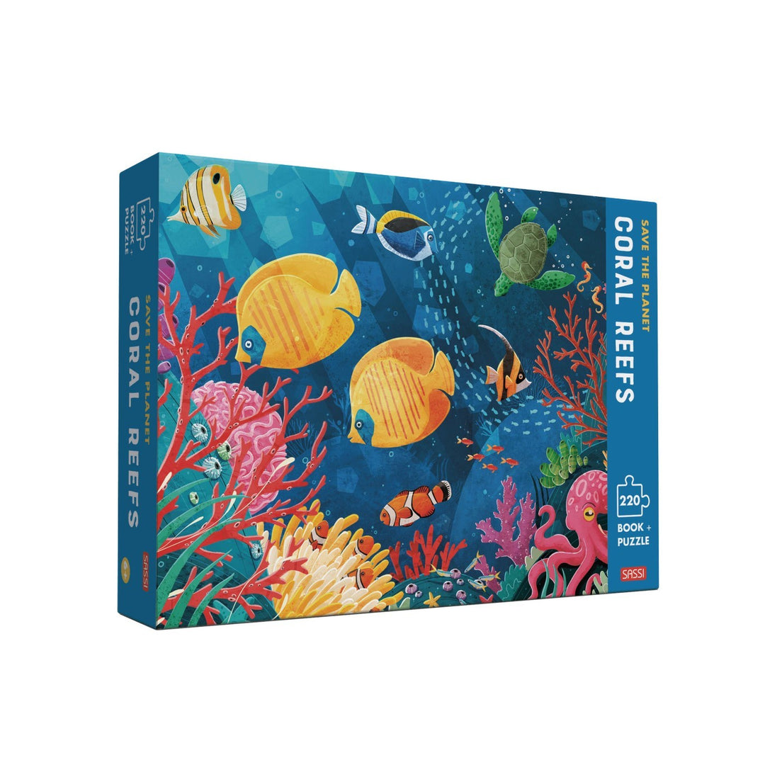 220 Piece Save the Planet Puzzle + Book Set - Coral Reef