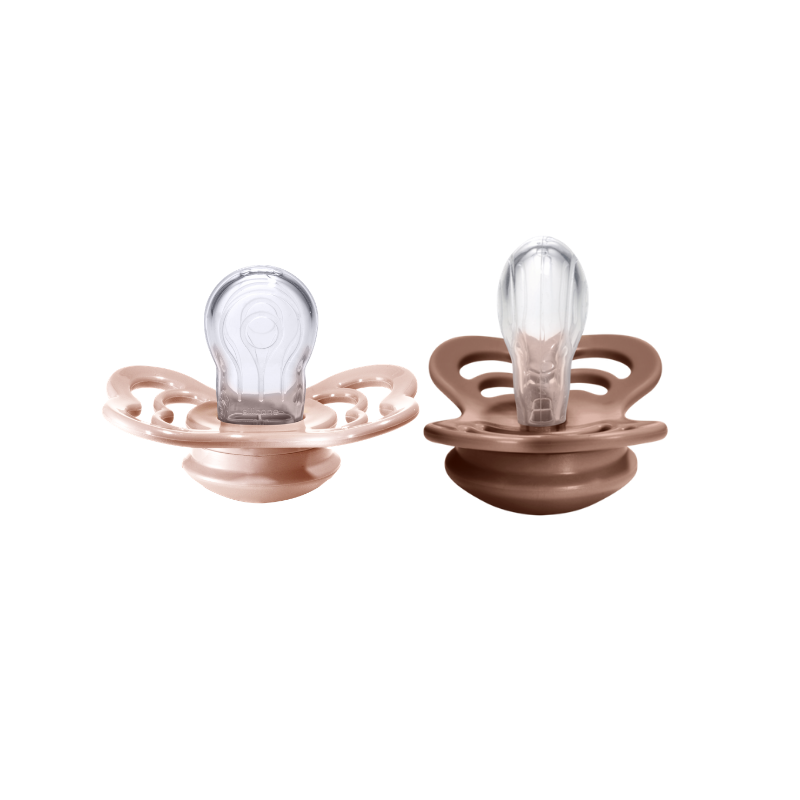Supreme Silicone Pacifier 2 Pack - Woodchuck/Blush