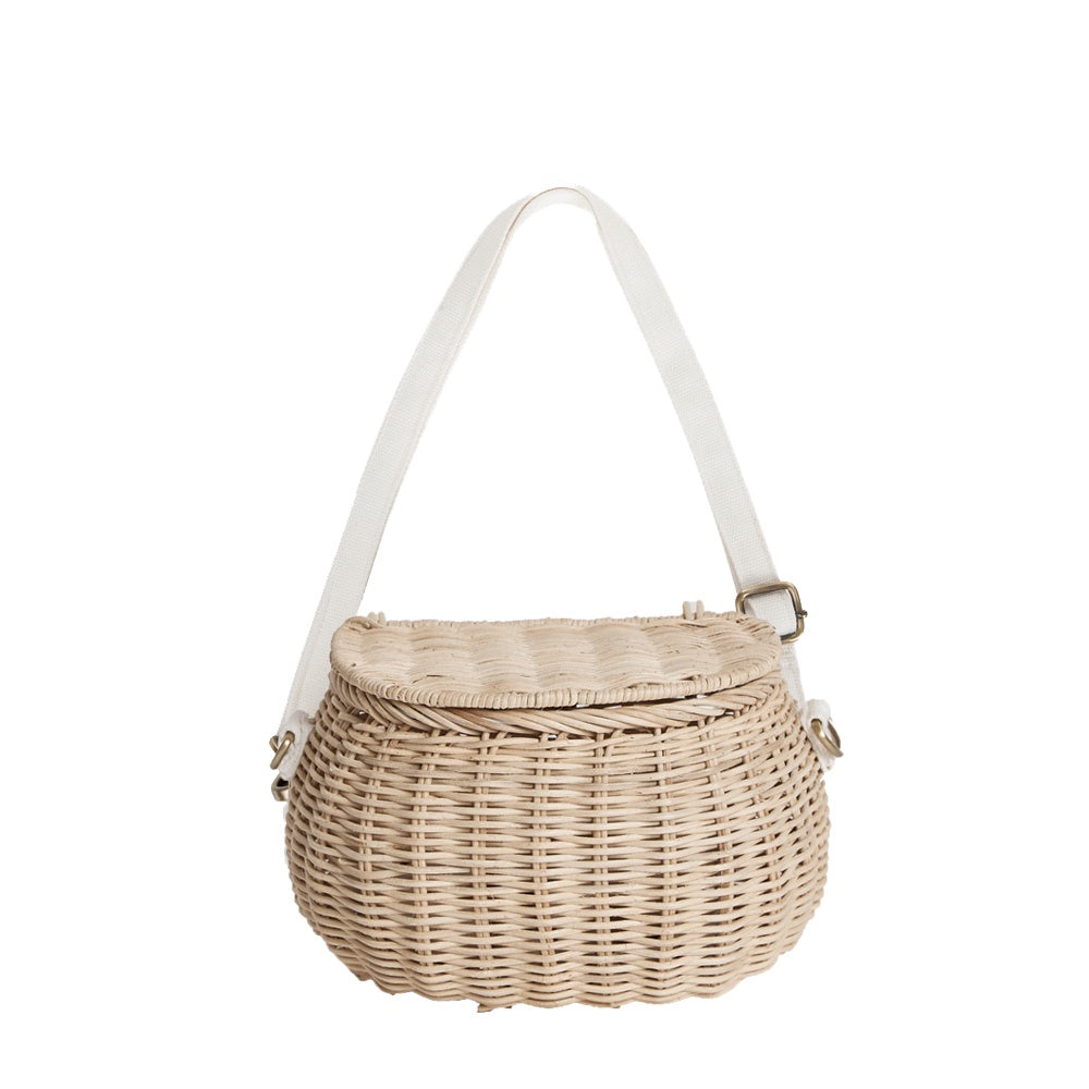 Mini Rattan Chari Bag - Straw