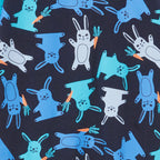 Milky Zip Romper - Navy Bunny