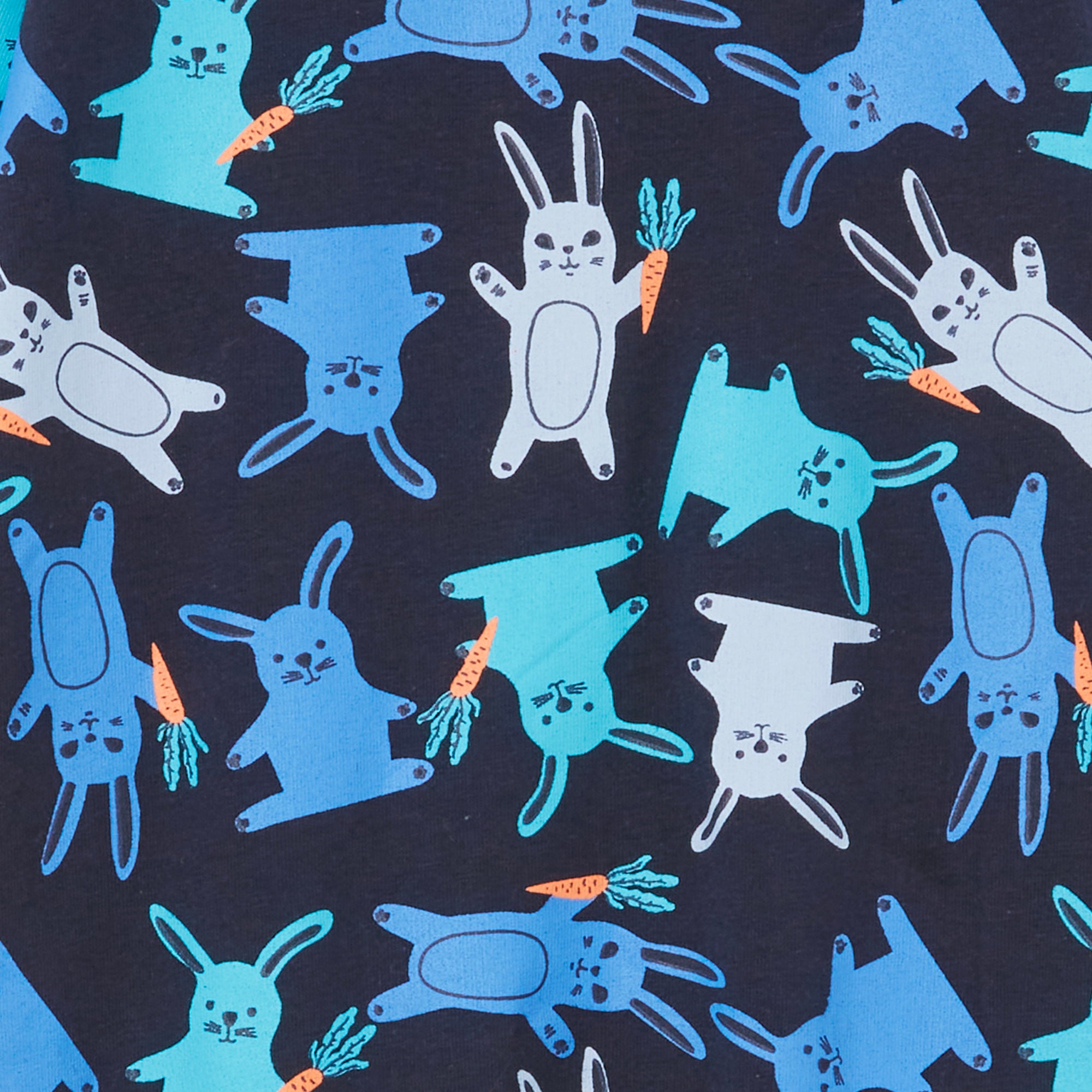 Milky Zip Romper - Navy Bunny