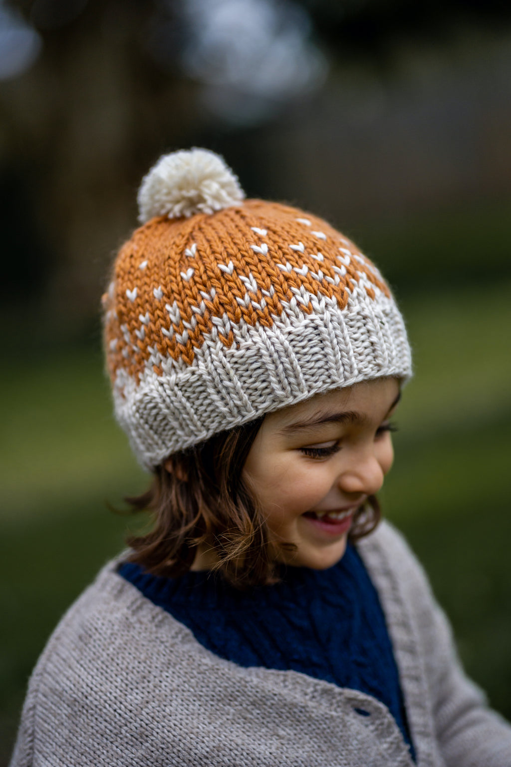 Snowflake Beanie - Caramel