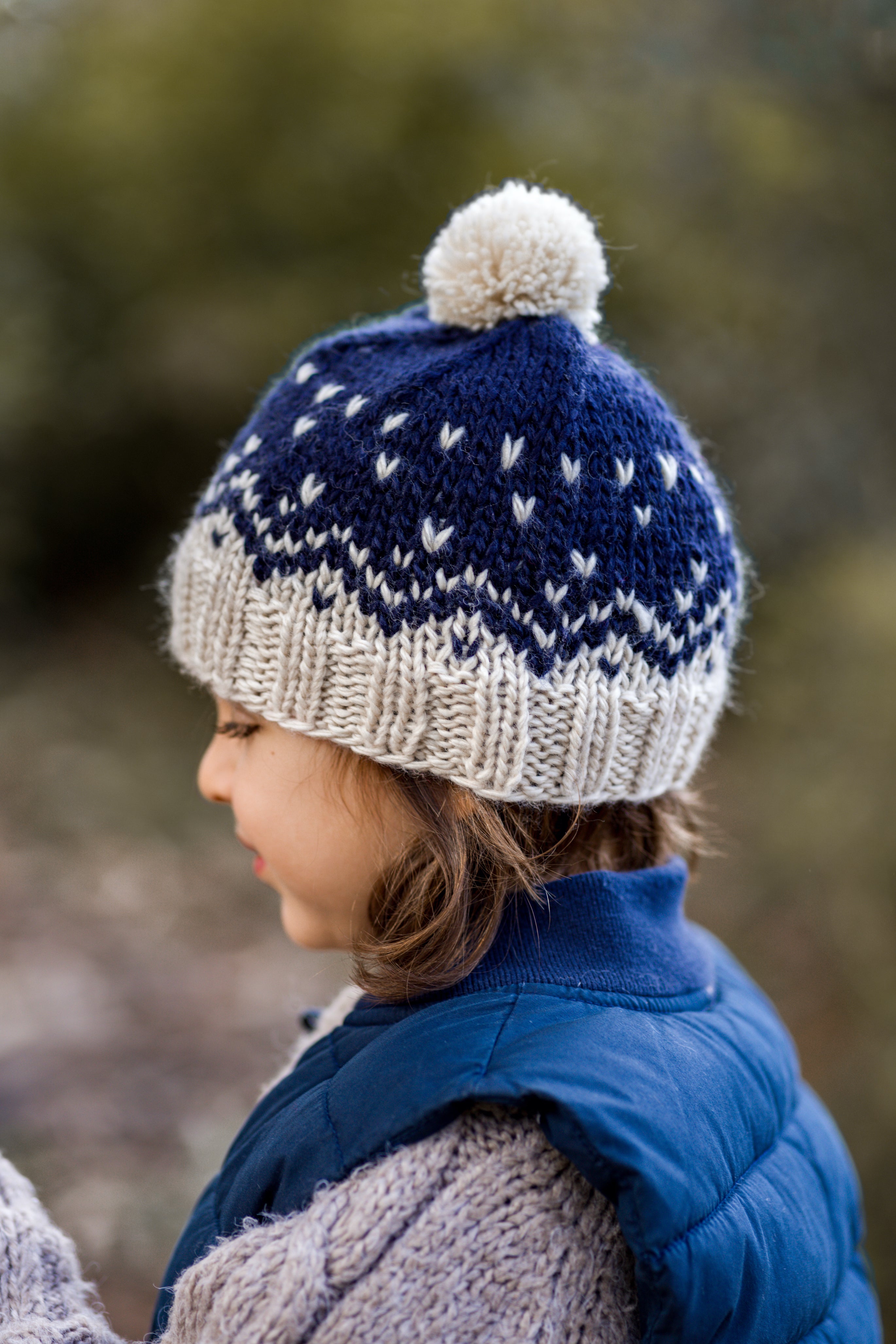 Snowflake Beanie - Navy