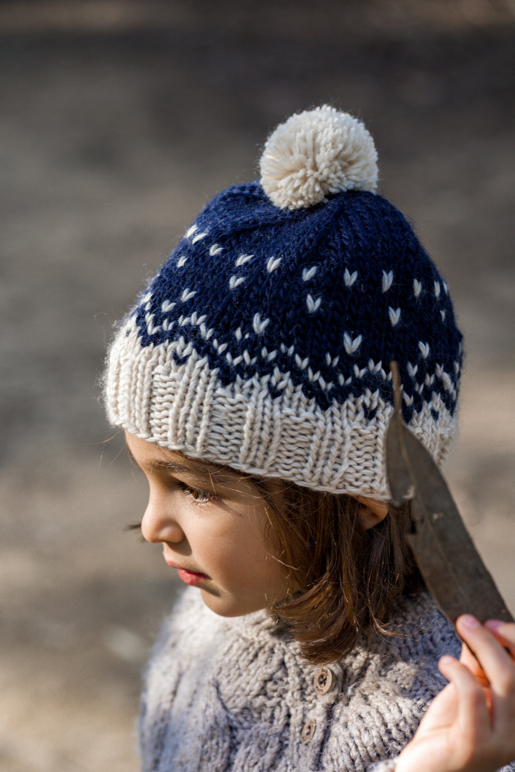 Snowflake Beanie - Navy