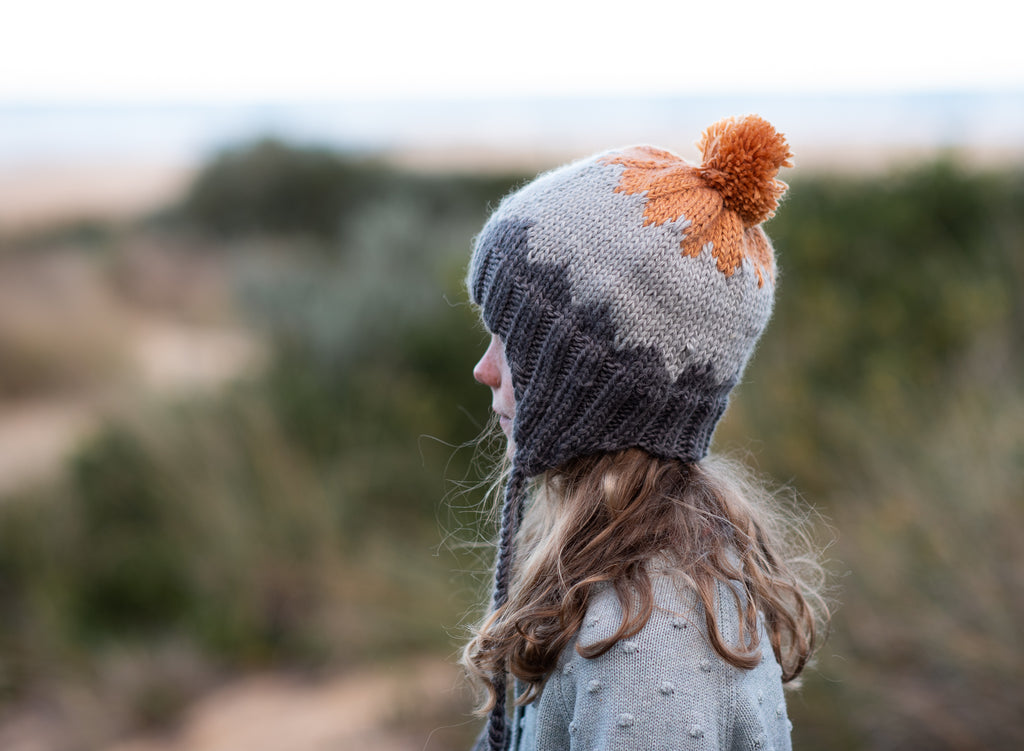 Zig Zag Beanie - Grey