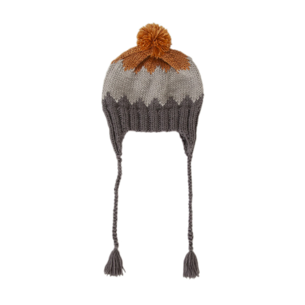 Zig Zag Beanie - Grey