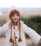 Zig Zag Beanie - Chestnut