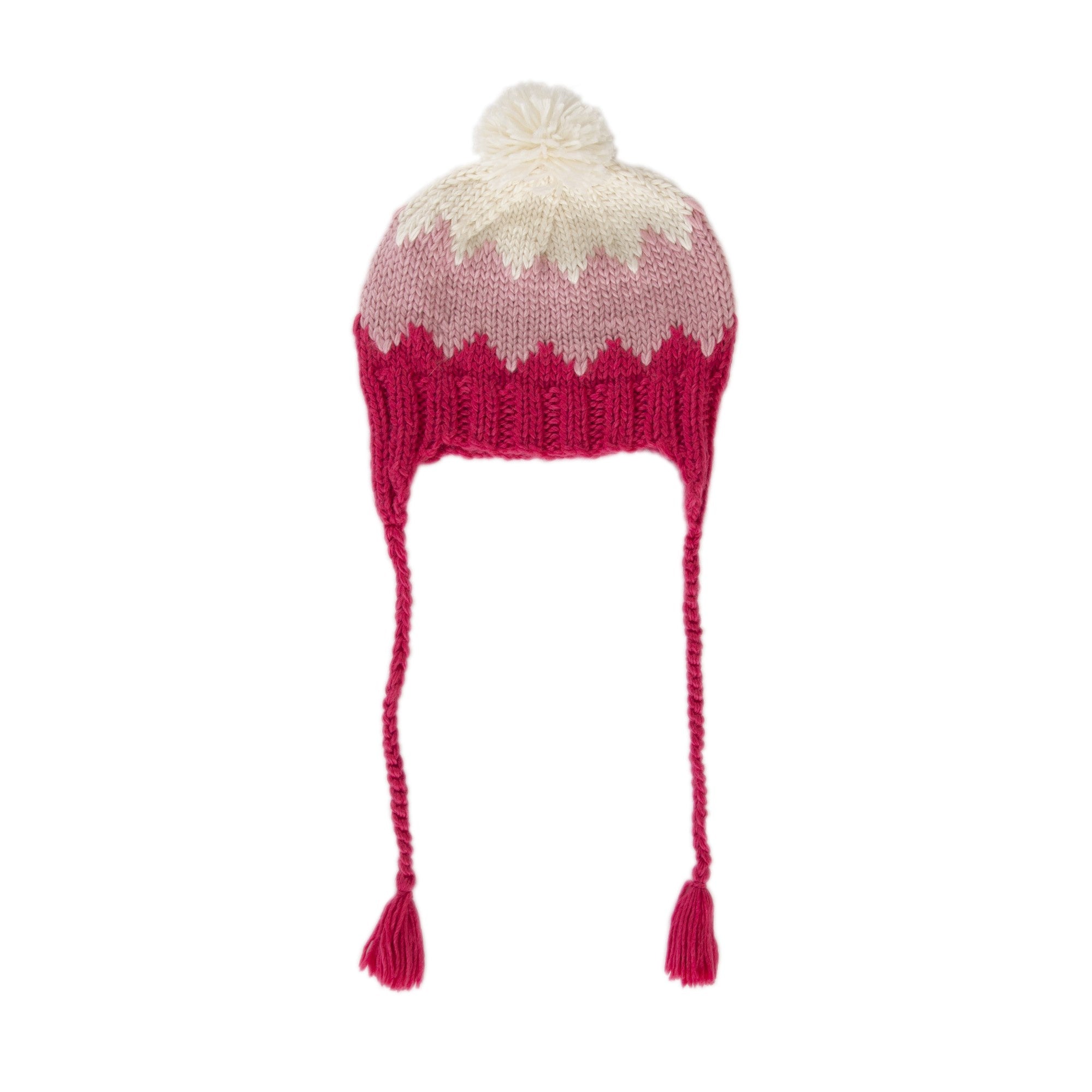 Zig Zag Beanie - Pink