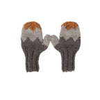 Zig Zag Mittens - Grey