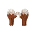 Zig Zag Mittens - Chestnut
