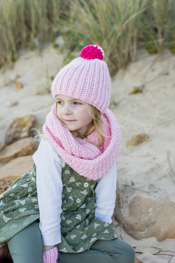 Acorn Journey Chunky Beanie - Pink