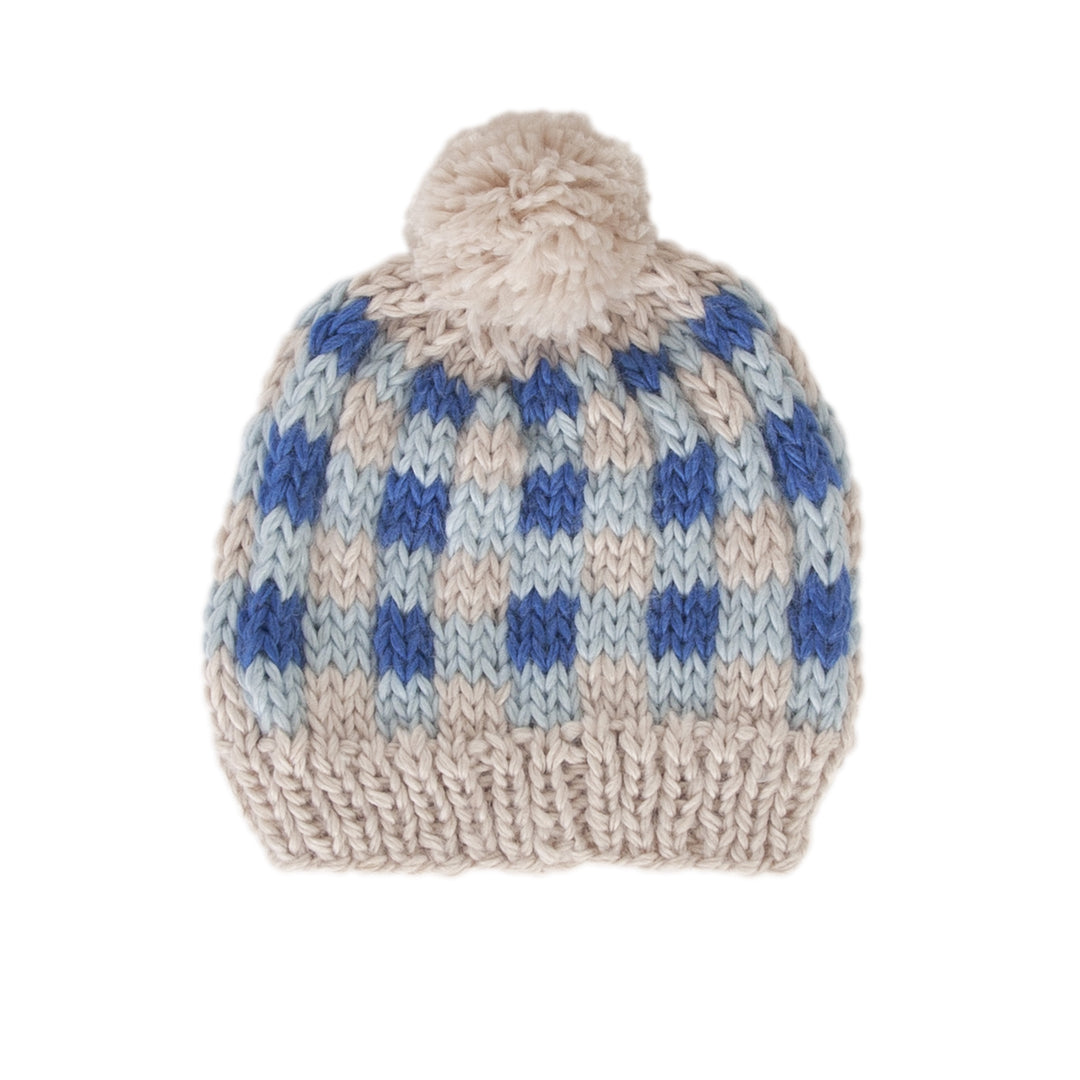 Acorn Checks Beanie - Blue