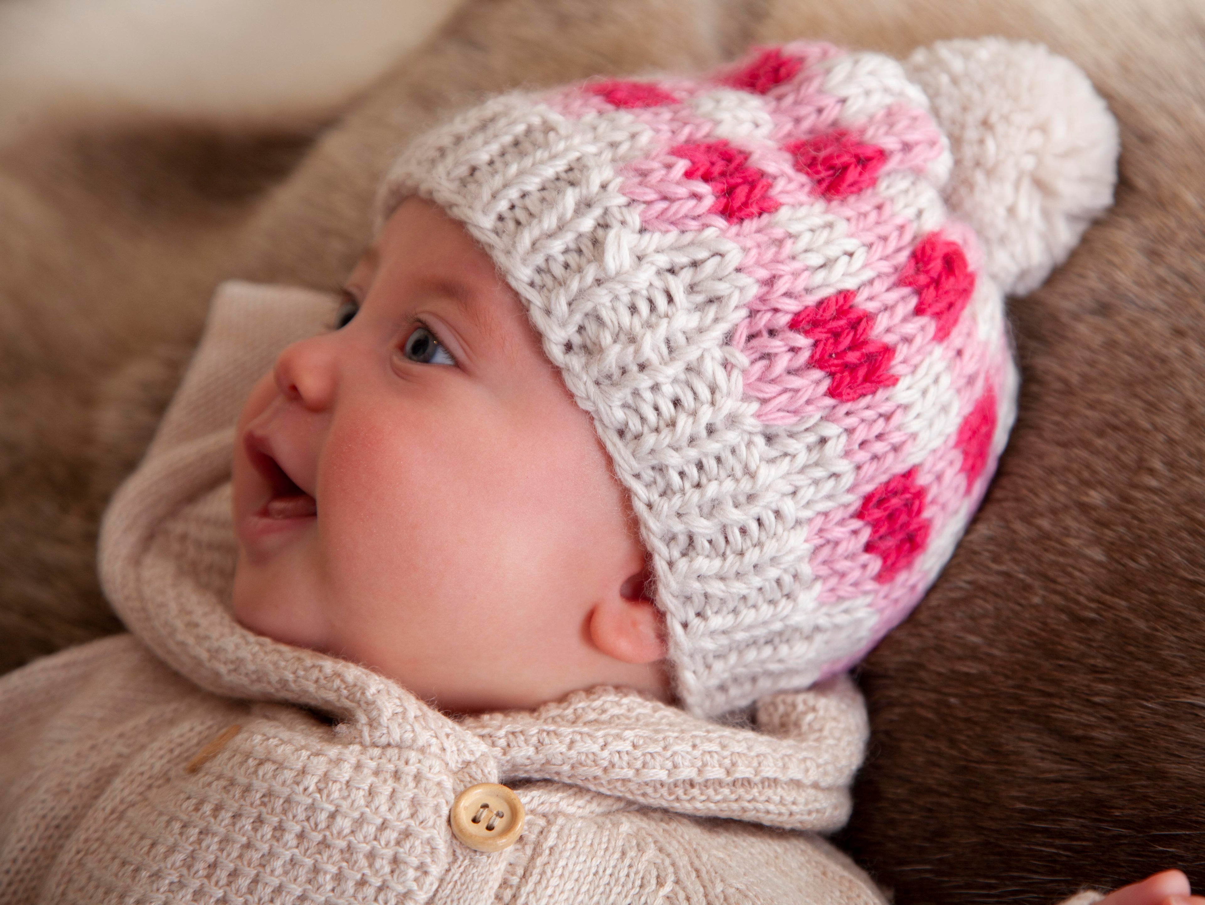 Acorn Checks Beanie - Pink