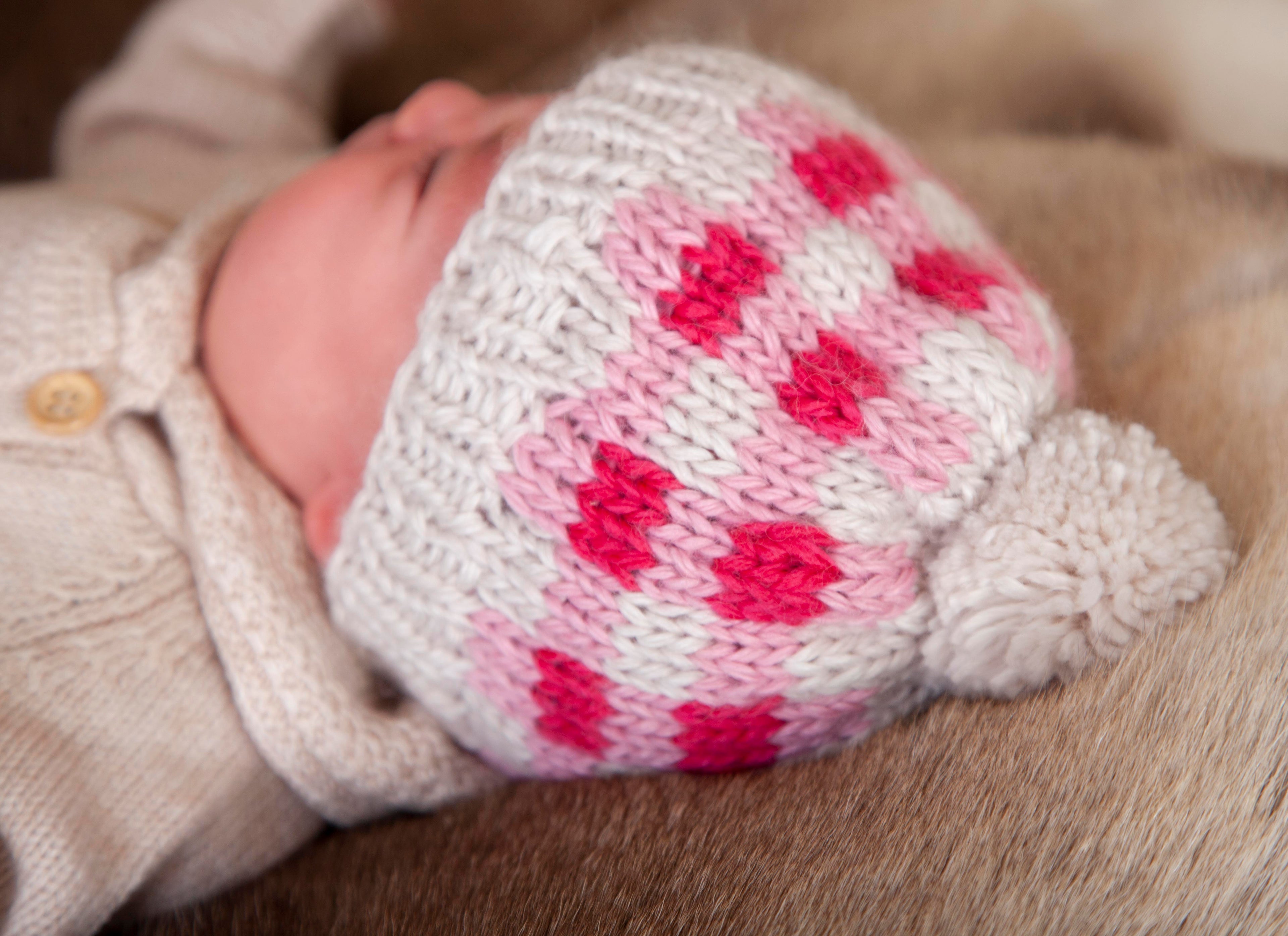 Acorn Checks Beanie - Pink