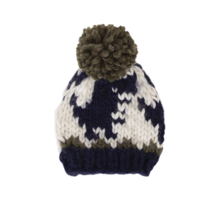 Acorn Dino Beanie - Navy & Khaki