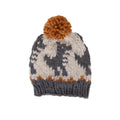 Dino Beanie - Grey & Caramel