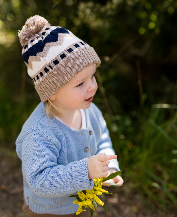 Acorn Colorado Merino Beanie - Navy