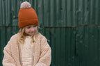 Acorn Oslo Merino Ribbed Beanie - Chestnut & Oatmeal