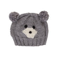 Bear Face Beanie - Grey