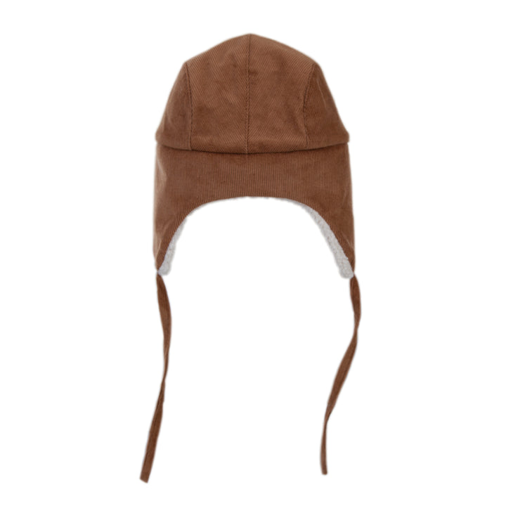 Acorn Aviator Cord Beanie - Chestnut