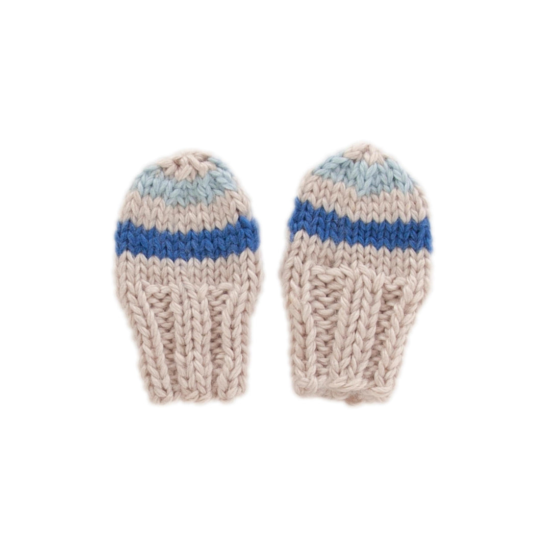 Acorn Checks Mittens - Blue