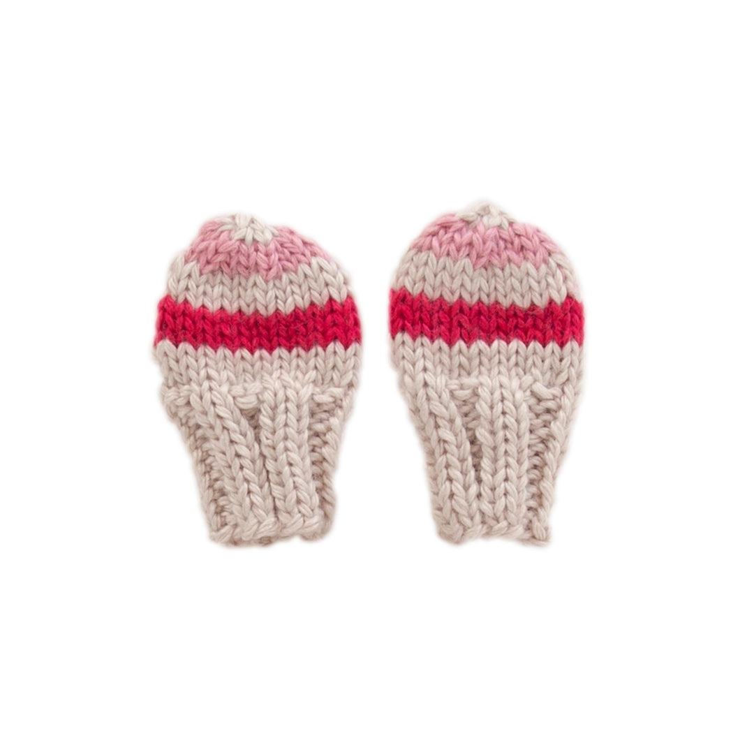 Acorn Checks Mittens - Pink