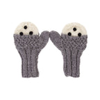 Bear Face Mittens - Grey