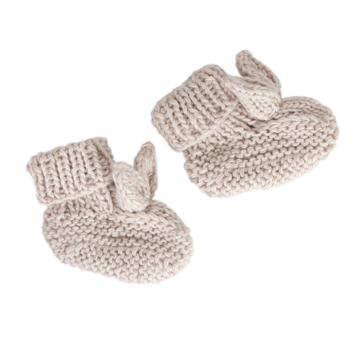 Acorn Cottontail Booties - Oatmeal