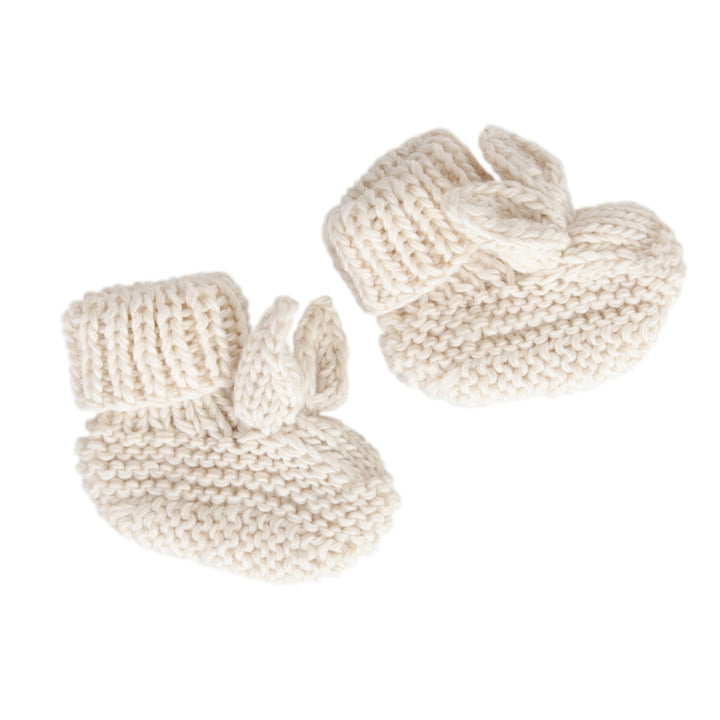 Acorn Cottontail Booties - Cream