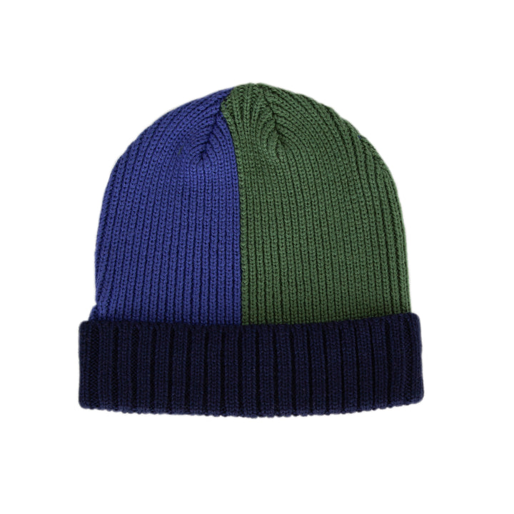 Acorn River Merino Beanie - Blue and Green