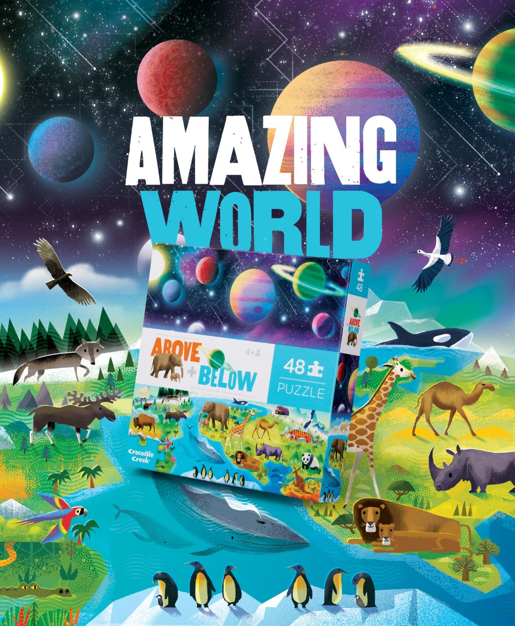 Above and Below Puzzle 48 Piece - Earth and Space