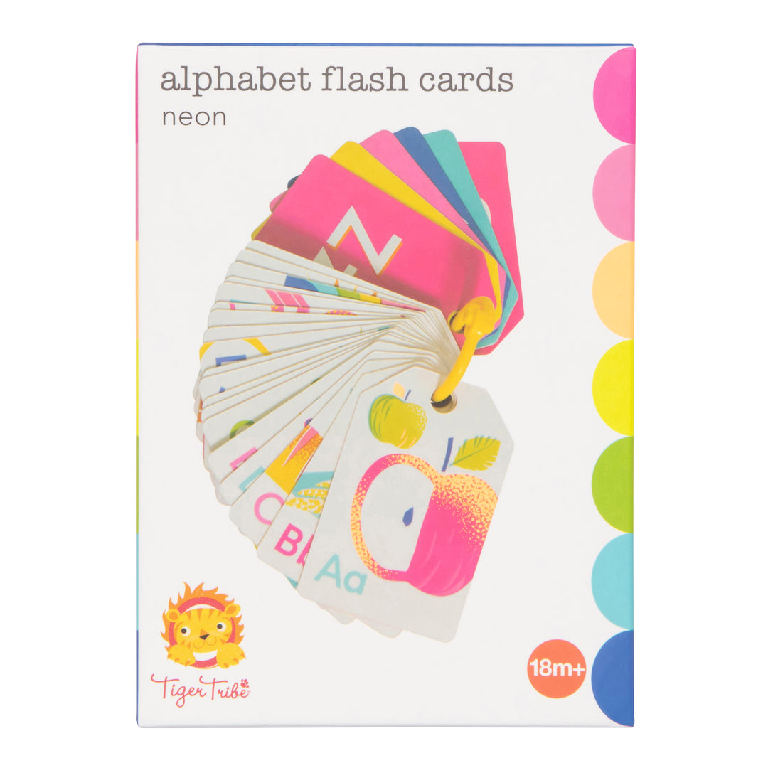Alphabet Flash Cards - Neon