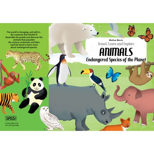 Travel Learn and Explore - Endangered Species of the Planet 205 Piece Puzzle & Book