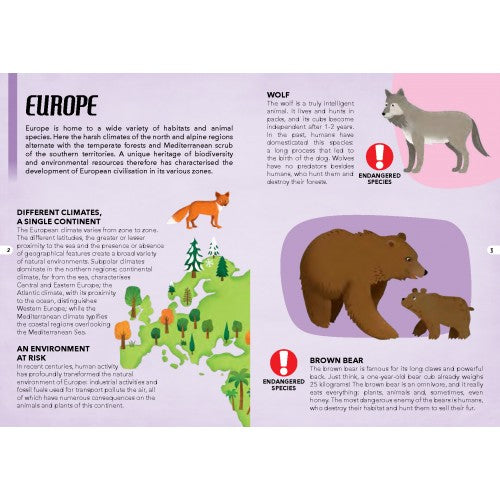 Travel Learn and Explore - Endangered Species of the Planet 205 Piece Puzzle & Book