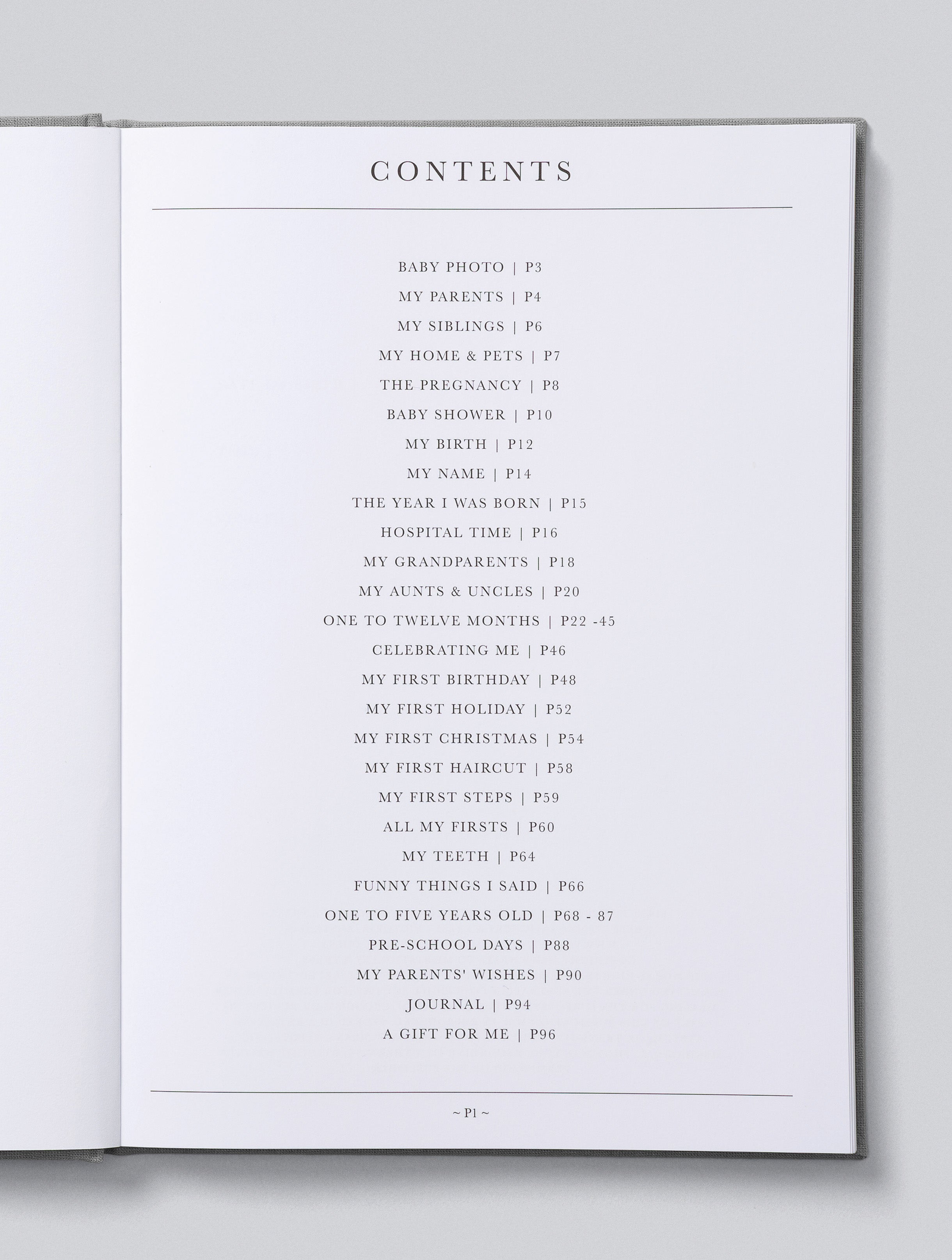 Write To Me - Baby Journal Birth to Five Years - Grey