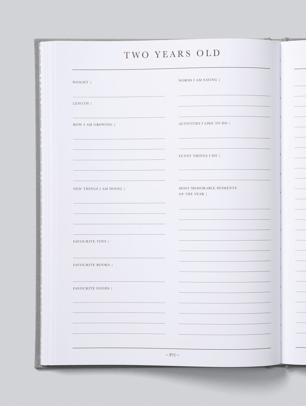 Write To Me - Baby Journal Birth to Five Years - Grey