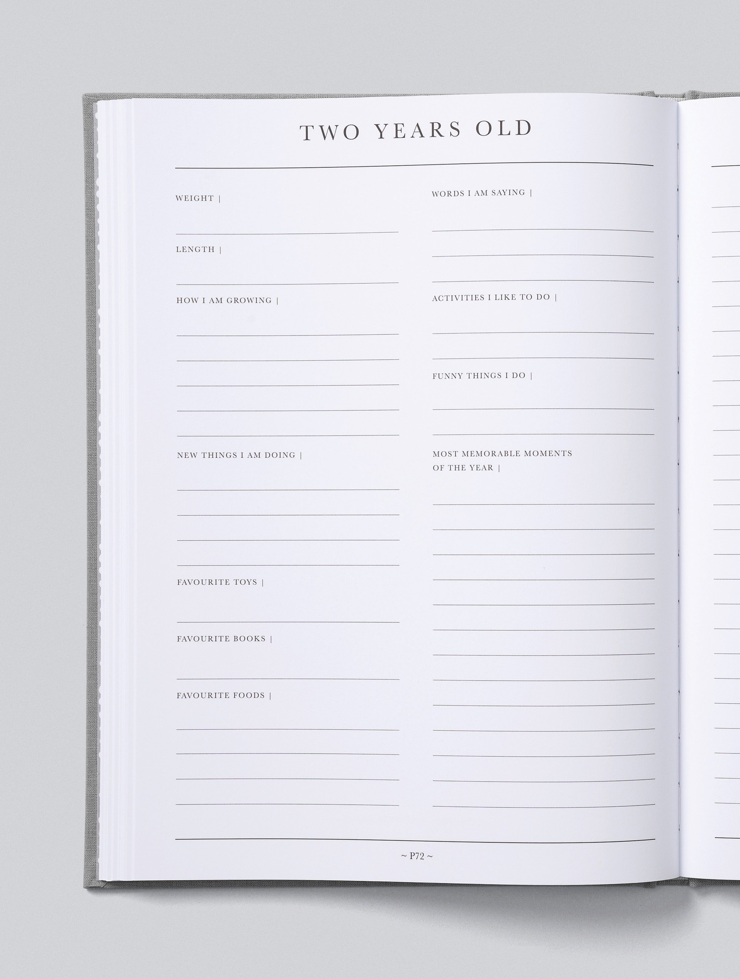 Write To Me - Baby Journal Birth to Five Years - Grey