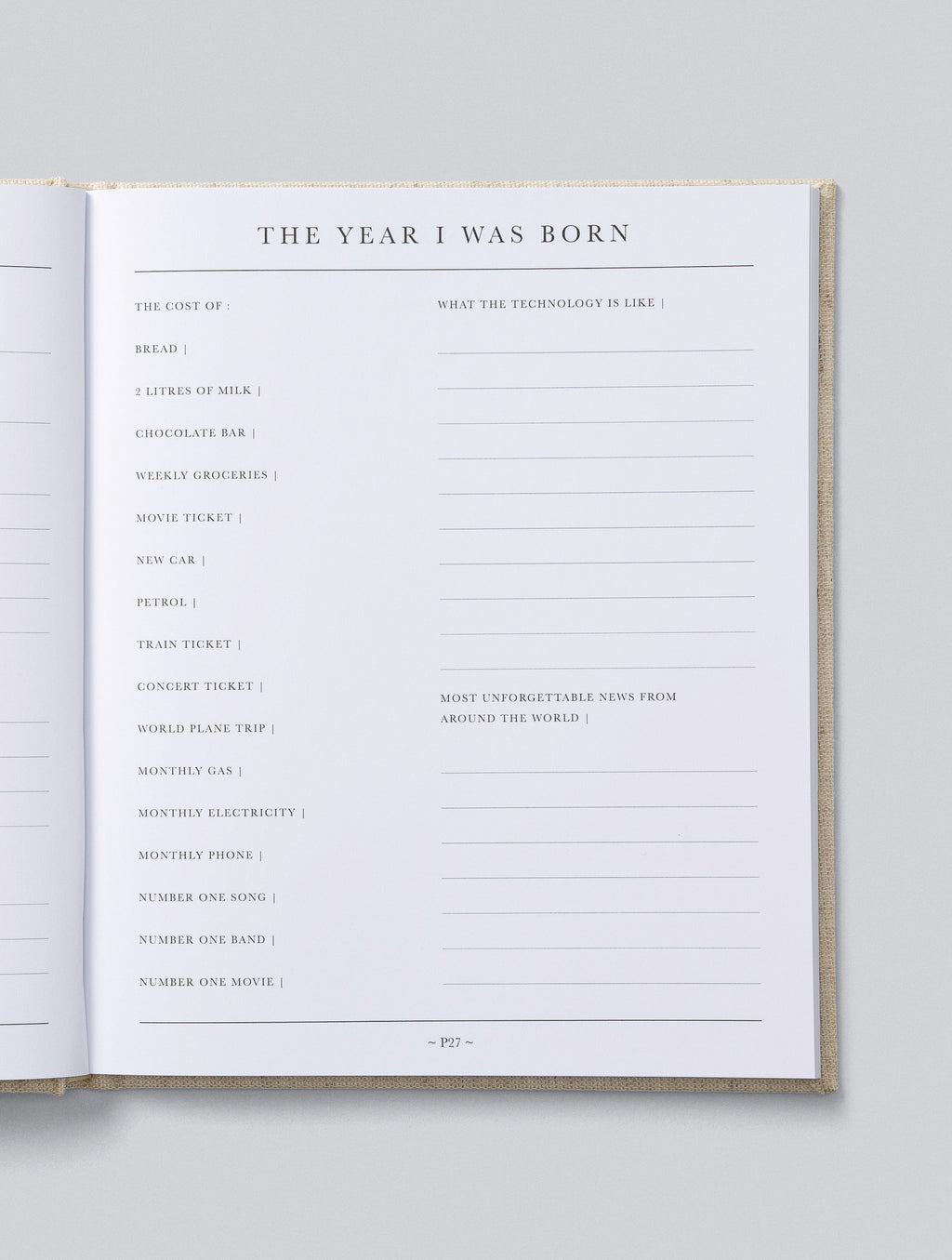 Write To Me - Baby Journal First Year of You